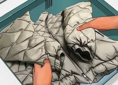 波轮洗衣机洗羽绒服图片